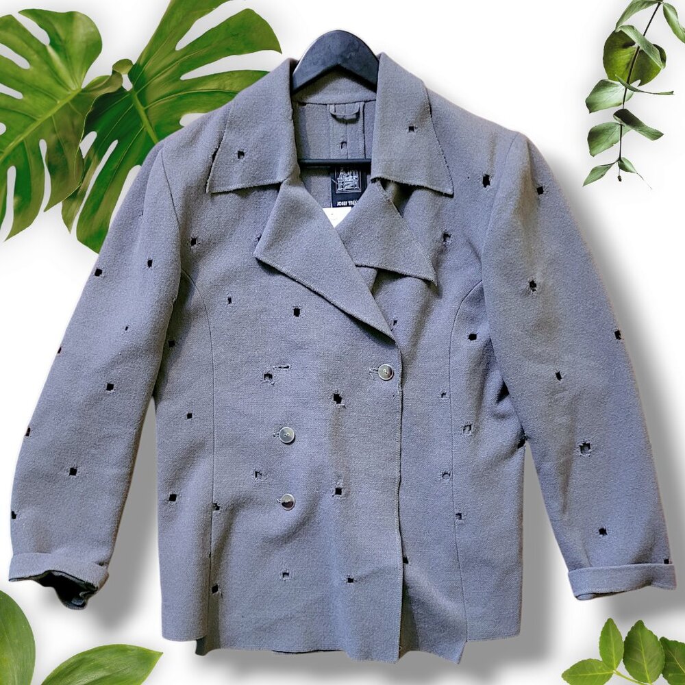 Rare Czech Designer Wool Jacket Josef Tresek, sz XL